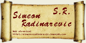 Simeon Radinarević vizit kartica